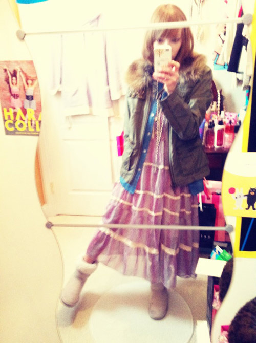 bought this maxi dress in Tokyo because girls there are short like me thank god!!!
