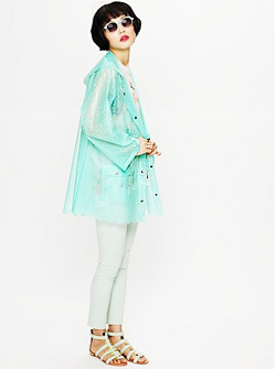 Free People Lace Rain Coat