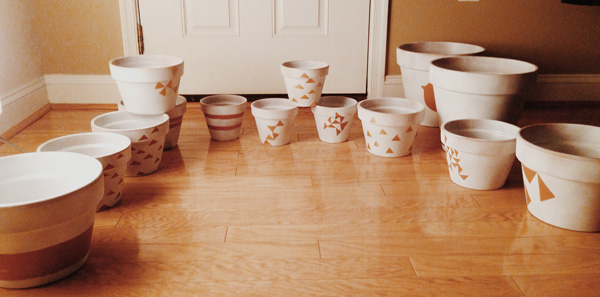 DIY painted pots