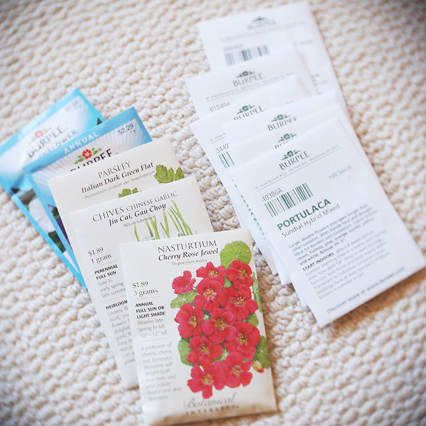 store bought verses online order seed packets
