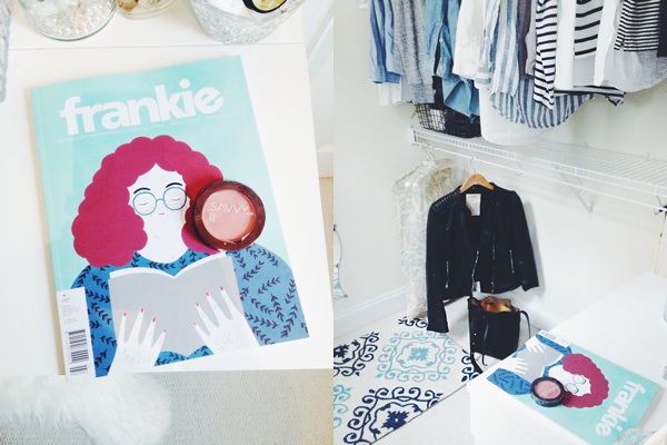 Frankie magazine from my friend Joey and my current hanging wardrobe for the summer