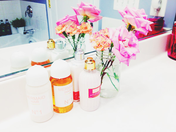 flowers in the bath