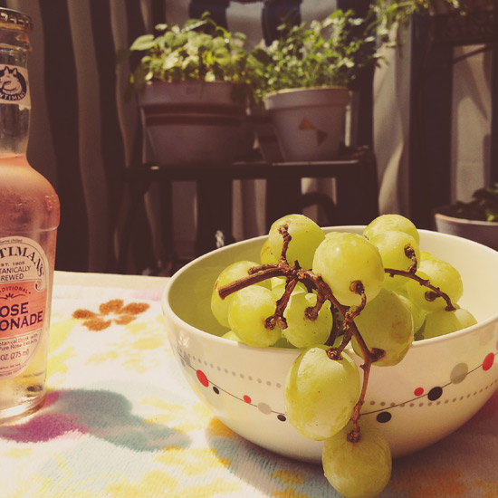 grapes and rose lemonade drink