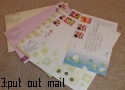 Put mail out so it'll be shipped on monday.  yup, i got some letters actually done this weekend!
