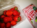the fresh strawberries & pudding mix