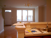 from kitchen. open floorplan downstairs