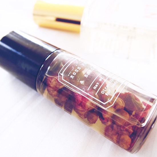 rose petal, peony, and bergamot perfume oil
