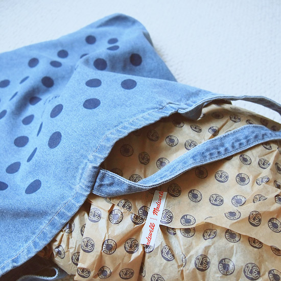 madewell denim dot bag