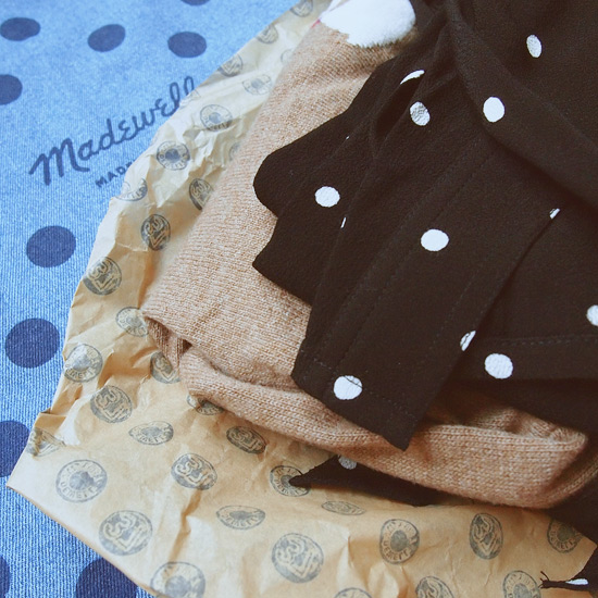 madewell denim dot tote