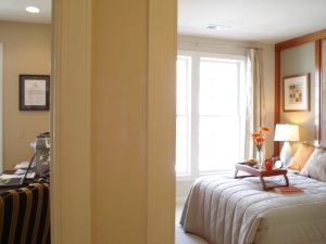 upstairs